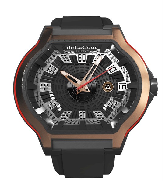 Replica DeLaCour City Ego Caractere Ti/PVD/Rose Gold WATP0080-1402 Replica Watch